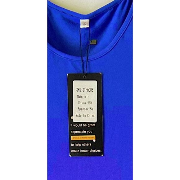 NWT PrinStory Women's Small Short Sleeve Casual Cold Shoulder Tunic - Picture 4 of 6